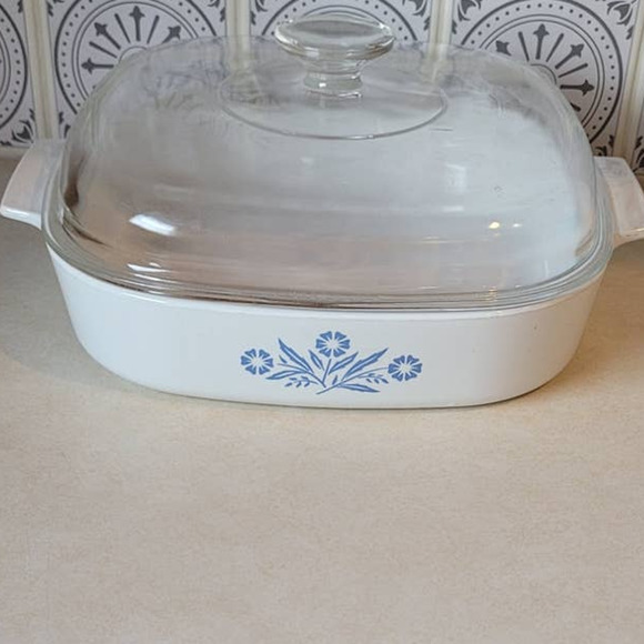 CorningWare Other - Vintage Cornflower Blue Corningware Lidded Baking Dish A-10-B 9 3/4" Square